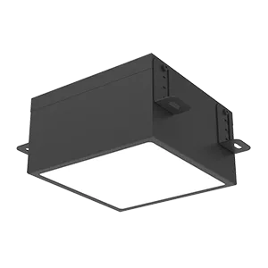 Светодиодный светильник VARTON DL-Grill для потолка Грильято 200х200 мм встраиваемый 15 Вт 3000 К 186х186х80 мм IP54 RAL9005 черный муар диммируемый по протоколу DALI