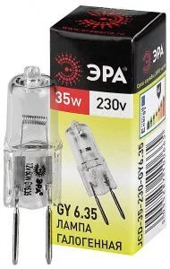 Лампочка галогенная ЭРА GY6.35-JCD-35W-230V GY6.35 35Вт капсула теплый белый свет