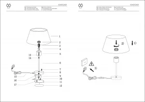 Настольный светильник MW-Light Сити золотой 634032401