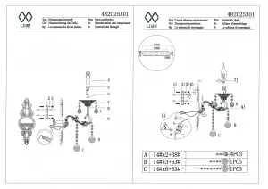 Настенный светильник MW-Light Селена хром 482025301