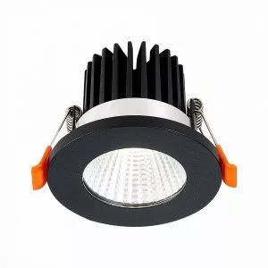 Св-к встр. Черный LED 1*10W 4000K 900Lm Ra>90 38° IP20 D80xH60 170-240V Встраиваемые светильники ST704.448.10