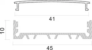 Профиль накладной для светодиодной ленты FERON CAB284