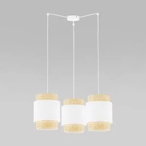 Подвесной светильник с тканевыми абажурами TK Lighting Boho White 6537