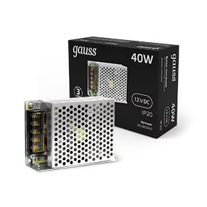 Блок питания Gauss 40W 12V IP20 1/120