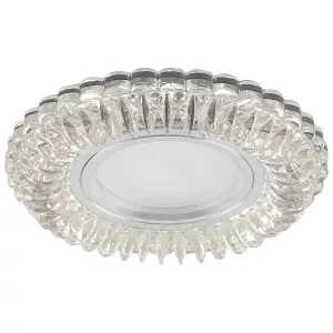 Светильник встраиваемый с зеленой LED подсветкой Feron CD904 потолочный MR16 G5.3 прозрачный