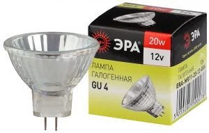 Лампочка галогенная ЭРА GU4-MR11-20W-12V-30CL GU4 20 Вт софит теплый белый свет