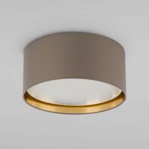 Потолочный светильник с тканевым абажуром TK Lighting Bilbao Beige Gold 4404