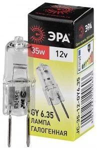 Лампочка галогенная ЭРА GY6.35-JC-35W-12V GY6.35 35Вт капсула теплый белый свет