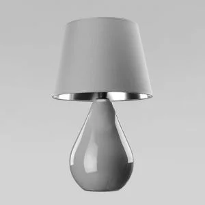 Настольный светильник с тканевым абажуром TK Lighting Lacrima Gray 5455