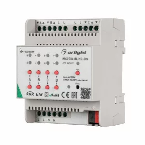 INTELLIGENT ARLIGHT Контроллер штор KNX-704-BLIND-DIN (230V, 4x6A)