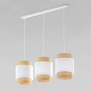 Подвесной светильник с тканевыми абажурами TK Lighting Boho White 6531