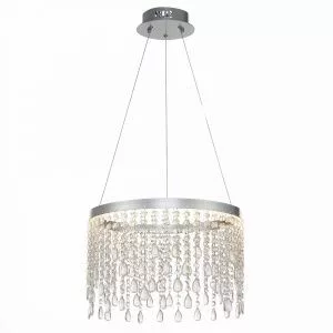 Люстра подвесная ST-Luce Серебристый/Прозрачный LED 1*24W 3000K/4000K/6000K VEGA SL6201.103.24