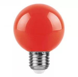 Лампа светодиодная Feron LB-371 Шар E27 3W 230V красный