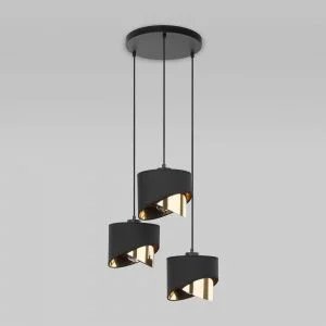 Подвесной светильник с тканевыми абажурами TK Lighting Grant Black 4876