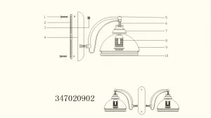 Настенный светильник MW-Light Фелиция 347020902