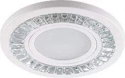 Светильник встраиваемый с LED подсветкой Feron CD958 потолочный MR16 G5.3 прозрачный, белый