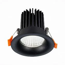 Св-к встр. Черный LED 1*10W 4000K 900Lm Ra>90 38° IP20 D85xH75 170-240V Встраиваемые светильники ST703.448.10