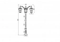 Садово-парковый светильник Maytoni Outdoor O413FL-03BZ