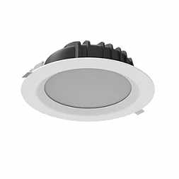 Светильник светодиодный "ВАРТОН" Downlight круглый встраиваемый 230*81 мм 40W 4000K IP54/20 RAL9010 белый матовый аварийный автономный постоянного действия