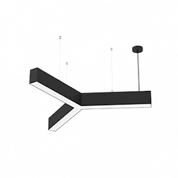 Светодиодный светильник VARTON X-line Y-образный 30 Вт 4000 К 790x912x100 мм RAL9005 черный муар с рассеивателем опал и торцевыми крышками (4 шт.)