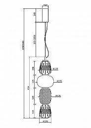 Подвесной светильник Maytoni MOD267PL-L32G3K