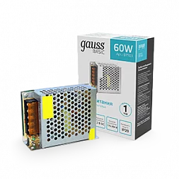 Блок питания Gauss Basic 12V 60W IP20 1/120