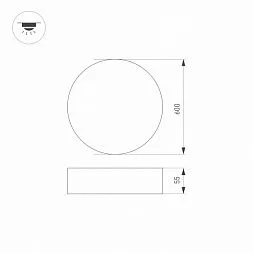 Светильник SP-RONDO-R600-72W Day4000 (BK, 120 deg, 230V) (Arlight, IP40 Металл, 3 года)